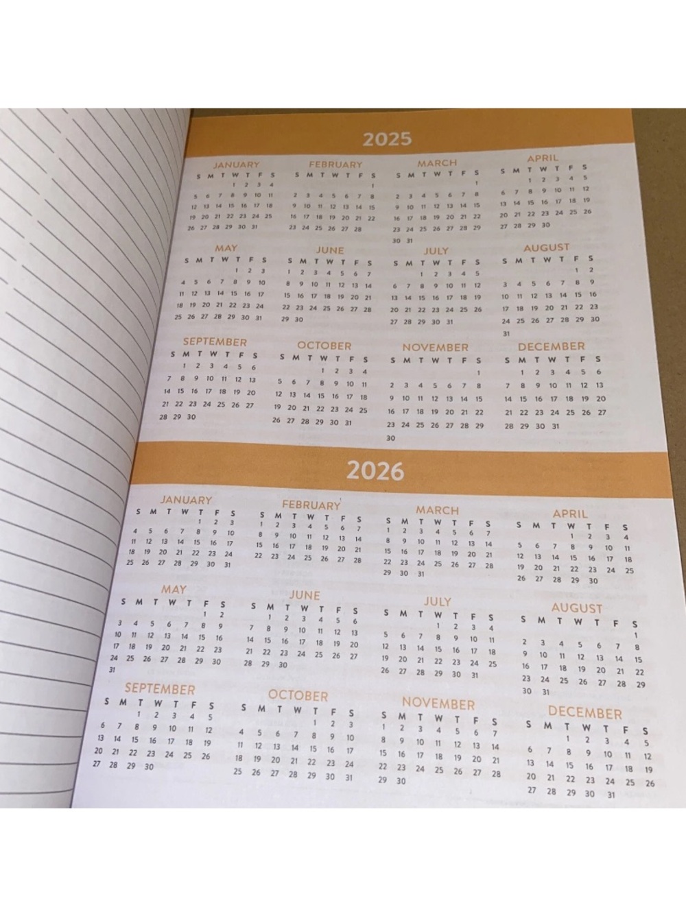 2025 Floral Cover Planner & Agenda 32 Pages 6.75 X 9.5 Paperboard Lot Of 5. - Picture 5 of 6